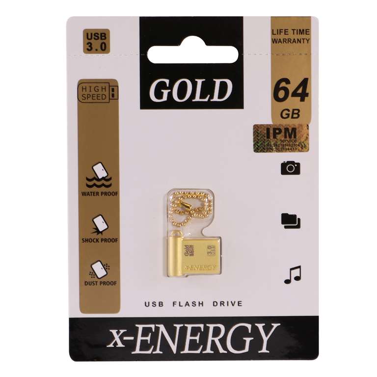 X-ENERGY Gold USB3.0 Flash Memory-64GB